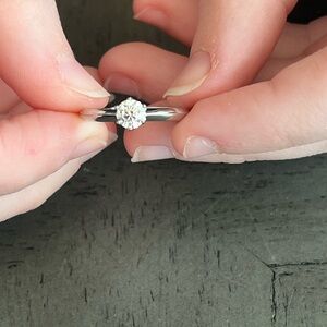 Elegant Silver Diamond Ring